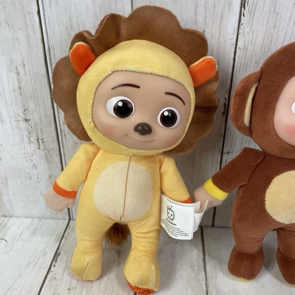Cocomelon Little Plush, JJ Doll in Koala, Lion, & Monkey Outfit 8" - Lot Of 3 - Picture 2 of 9